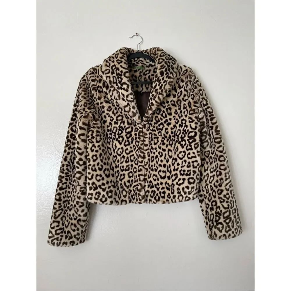 Velvet Women’s leopard print faux jacket coat size M - Picture 3 of 7